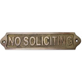 Vintage Style "No Soliciting" Door Sign for Home & Office